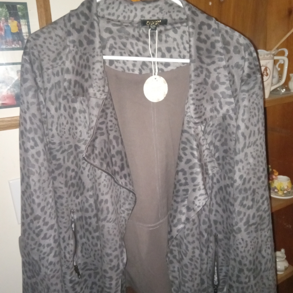 ODDY XL LEOPARD PRINT CASUAL COAT